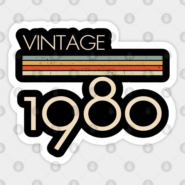 Vintage Classic 1980 Sticker by adalynncpowell